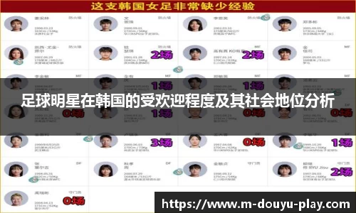 足球明星在韩国的受欢迎程度及其社会地位分析